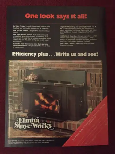 1982 Elmira Stove Works Original Ad, View more