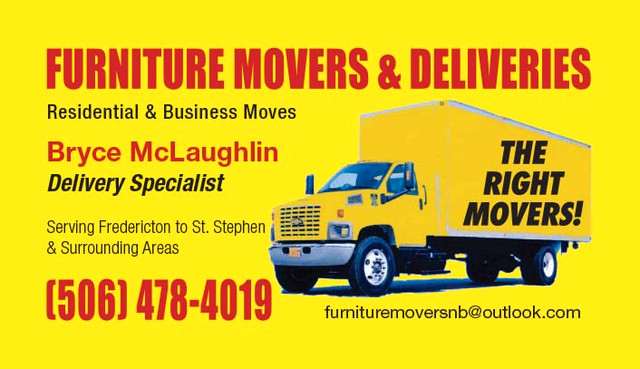 Moving and Deliveries in Moving & Storage in Fredericton