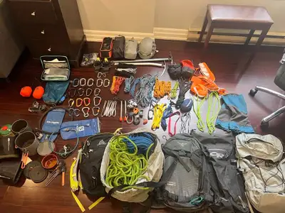 HUGE Climbing & Mountaineering Gear Lot - Trad, Glacier, Packs, View more