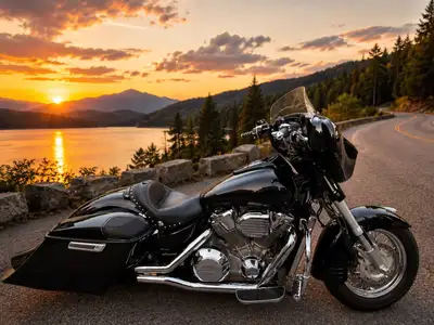 This is NOT your average VTX 1800. This one-of-a-kind custom bagger started life as a 2002 Honda VTX...