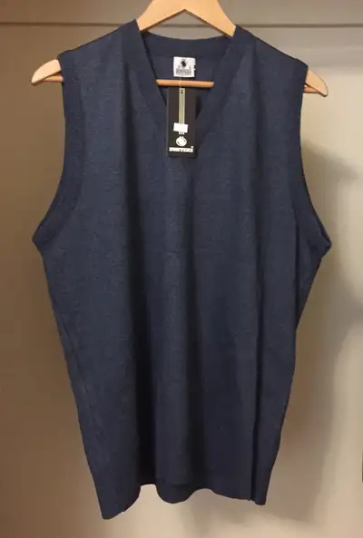 Three (3) Wool Blended V-Neck Sweater-Sleeveless Pullover- NEW, View more