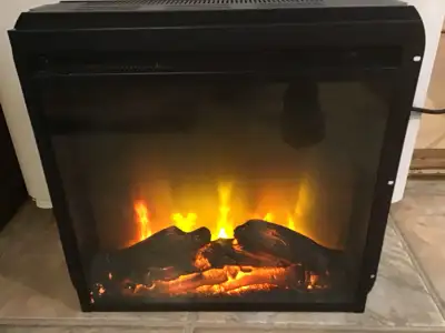 AltraFlame 18" Glass Front Electric Fireplace Insert in Black, View more