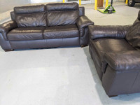 Leather power recliner sofa set - delivery available 