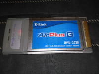 D-Link DWL-G630 Wireless Cardbus Adapter, 802.11g, 54Mbps