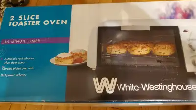 2-Slice Toaster Oven White-Westinghouse Compact Timer Bake Broil, View more