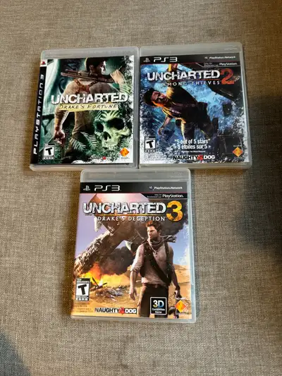 Uncharted trilogy PlayStation 3 (PS3) - price is for all!, View more