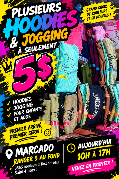  HOODIES À SEULEMENT 5$ !  Oui oui, seulement 5$ chaque !, View more