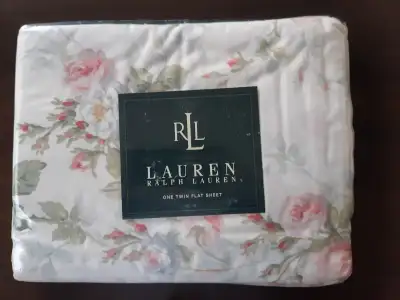 Rare Find! Vintage Ralph Lauren Twin Flat Sheet, View more