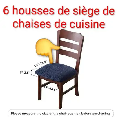 Neuf; 6 housses pour siège de chaises de cuisine , View more