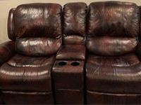 Leather recycling couches 