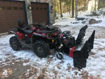 Selling the Can-Am ATV for $12,500 and the 54” Berco snowblower with Honda GX 690 engine for $7,000...