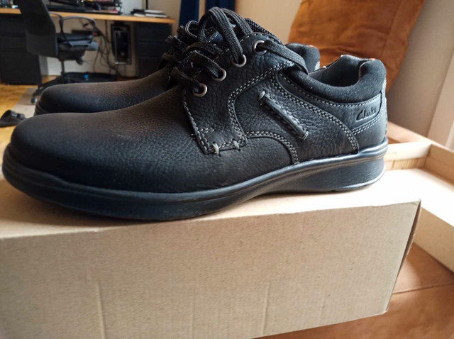 Clarks Men's Cotrell Plain Lace-Up Shoe, Black Oily Leather, 9 dans Chaussures pour hommes  à Ville de Montréal - Image 4