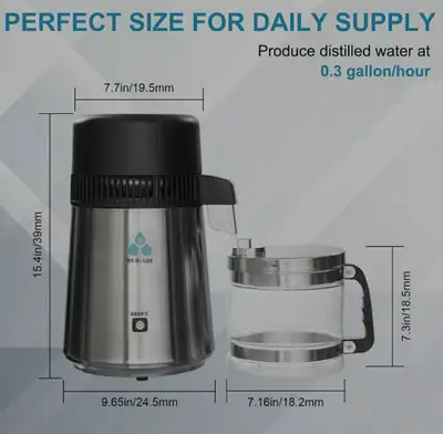 DC HOUSE Water Distiller 1 Gallon Countertop, View more