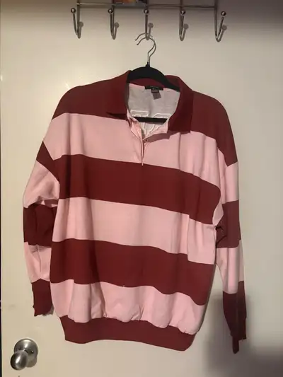 Forever 21 medium pink stripped long sleeve, View more