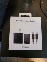 Samsung EP-T4510XBEGCA 45W Wall Charger with USB-C to USB-C Cabl