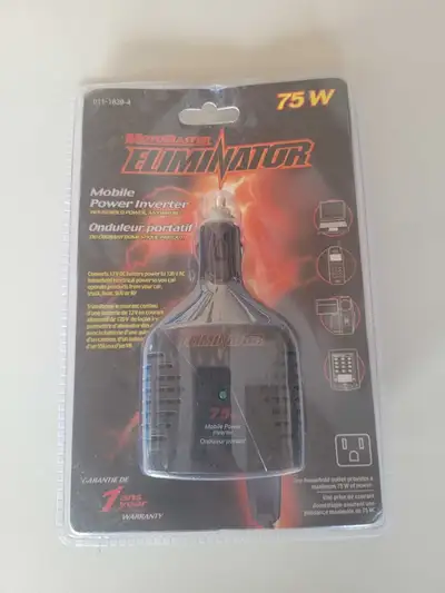 I am offering a new MotoMaster Eliminator Mobile Power Inverter, a handy device that converts 12V DC...