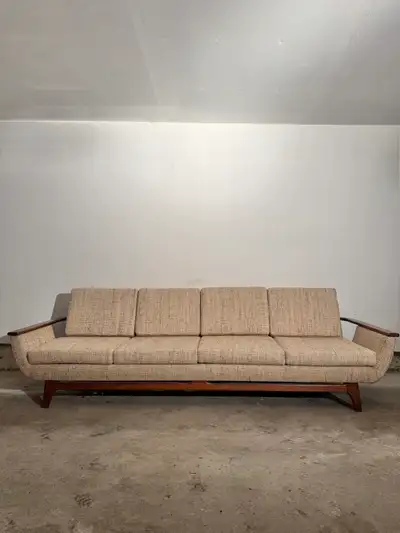 Mid Century Teak 4 Seater Sofa By Luigi Tiengo, View more