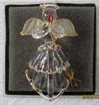 Glass Christmas Angel Ornament
