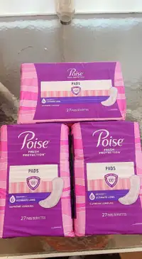 Poise Bladder Control Pads new unopened x3pks size 6 long