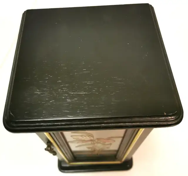 1970s Mele Black Jewelry Box Armoire Glass Door Tall Dresser in Jewellery & Watches in Markham / York Region - Image 9