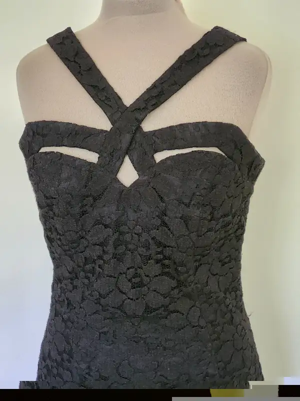 Vintage Black Lace Mini Iconic dress in Women's - Dresses & Skirts in Kitchener / Waterloo - Image 4