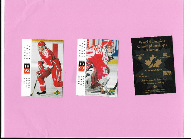 Hockey Cards: 1995 Upper Deck World Jr. Championships Alumni Set in Arts & Collectibles in Bedford