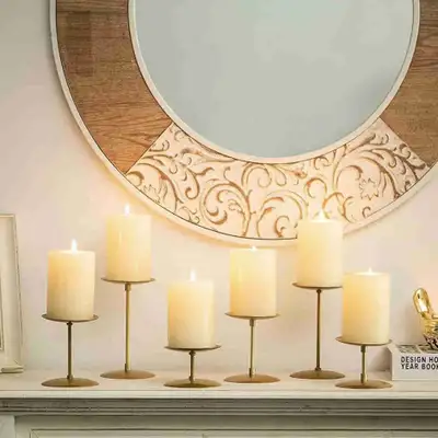 Gold Wedding Pillar Candle Holders, View more