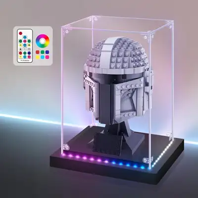 NEW Clear Acrylic Display Case with LED Light 7.9 x 7.9 x 9.8 In, View more