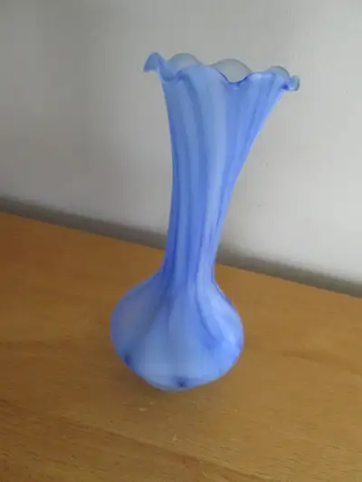 Blue swirl vase, View more