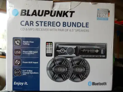This stereo unit and the speakers are new in the box, never used. I intended to install them in my b...