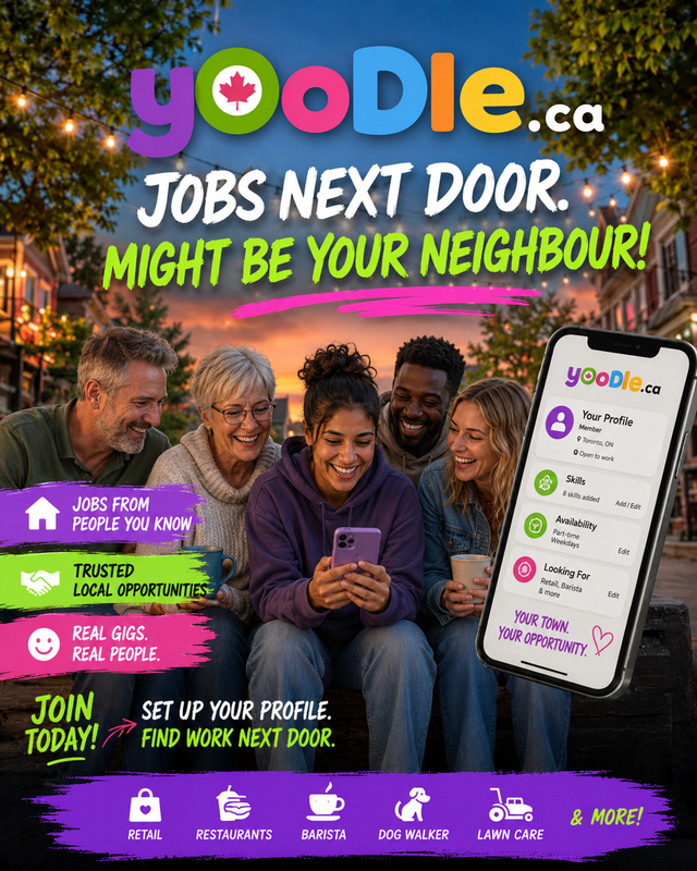 Need a Hand? Have a Hand to Offer? Join Yoodle.ca