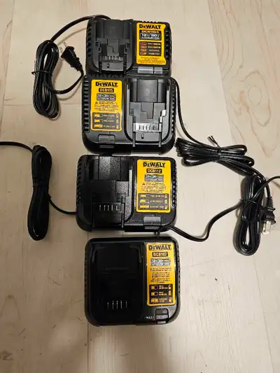 Brand new and never used Dewalt 12V & 20V Battery Chargers: DCB107 for $25 each DCB112 for $30 DCB11...