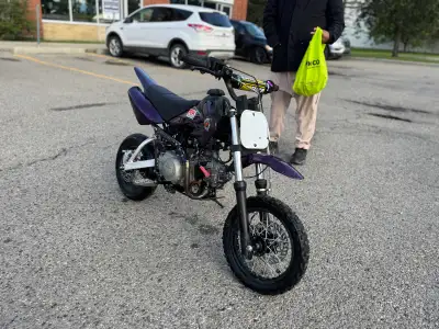 Custom mini pit bike in excellent running condition. Starts easily, rides smooth, and has lots of cu...