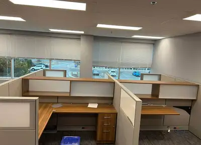 Tayco Workstation Condition: Excellent Dimension: 66"x84"x51" T Shape Configuration(2 Sets) Price: $...