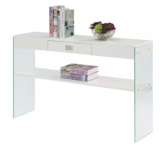 White Standard Height Rectangular Particle BoardTop Console Tabl in Other Tables in Kitchener / Waterloo - Image 2