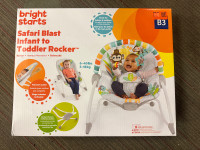 Brandnew Bright Starts Safari Blast Infant to Toddler Rocker