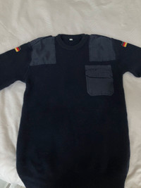Genuine german army commando style sweater, navy blue, large