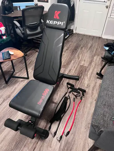 Workout bench and pull-up bar, View more