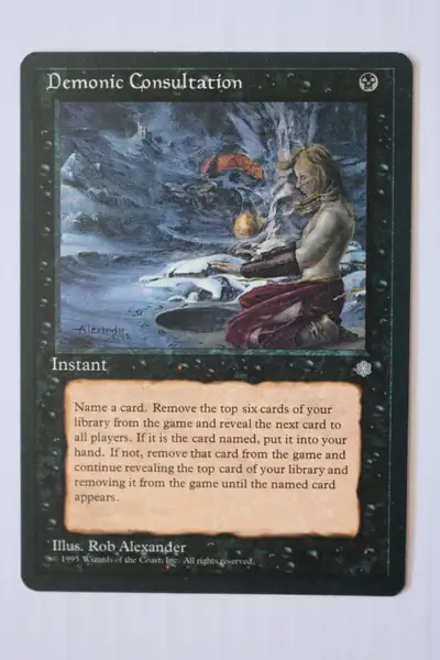 Vintage MTG Ice Age Demonic Consultation - Uncommon - LP, View more