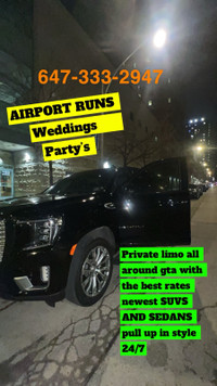 PRIVATE LIMO AIRPORT RUNS ( CALL ME) 