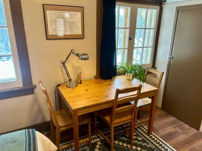 IKEA Hägernäs dining table with 3 chairs, View more