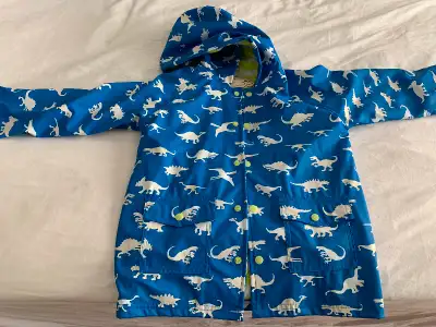 Hatley size 8 dinosaur raincoat, View more