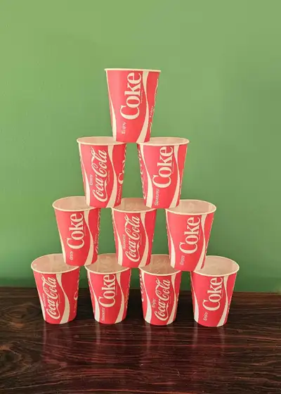 Vintage Coca-Cola cups, View more