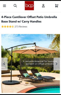 NEW 4pc outdoor cantilever patio umbrella weight base plate set 