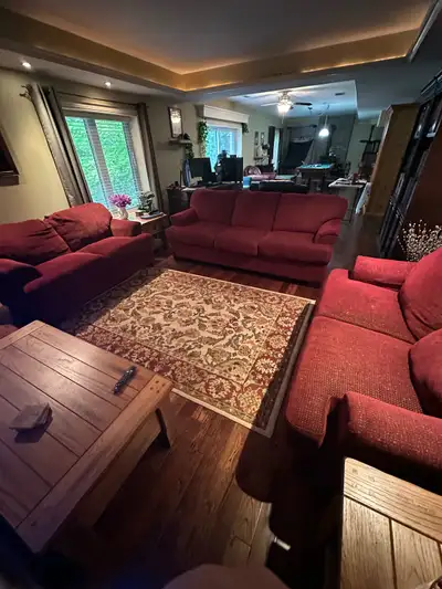 Burgundy Sofa Set, View more