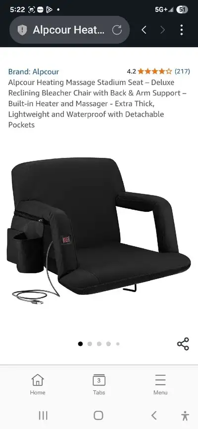 Alpcour heated seat ex wide, View more