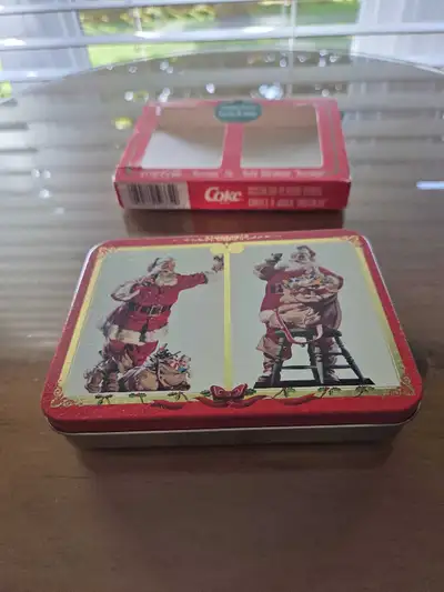 Set of Coca Cola Xmas playing cards in original sealed , View more