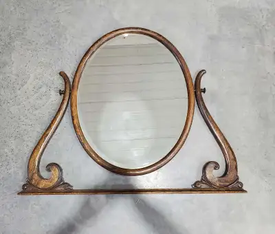 Vintage antique beveled mirror, View more
