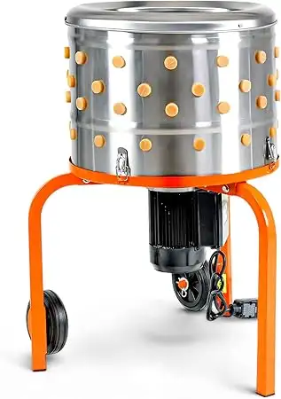 Electric Poultry Plucker 1HP with 20" Drum & Wheels, View more
