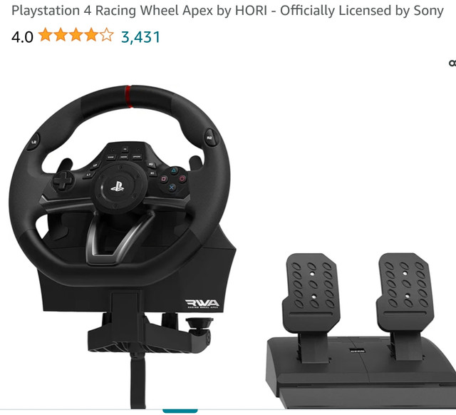 Video Game Racing steering and pedals and chasis in Sony Playstation 4 in Oakville / Halton Region - Image 2